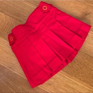E-Land Red pleated Mini Skirt size 3 NWT